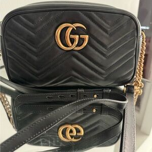 CUCCI GG Marmont Shoulder Bag Matelasse Leather Small